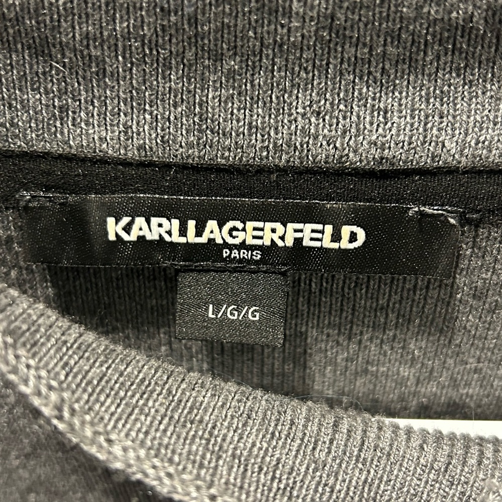 Karl Lagerfeld Men's Charcoal Crewneck Sweater